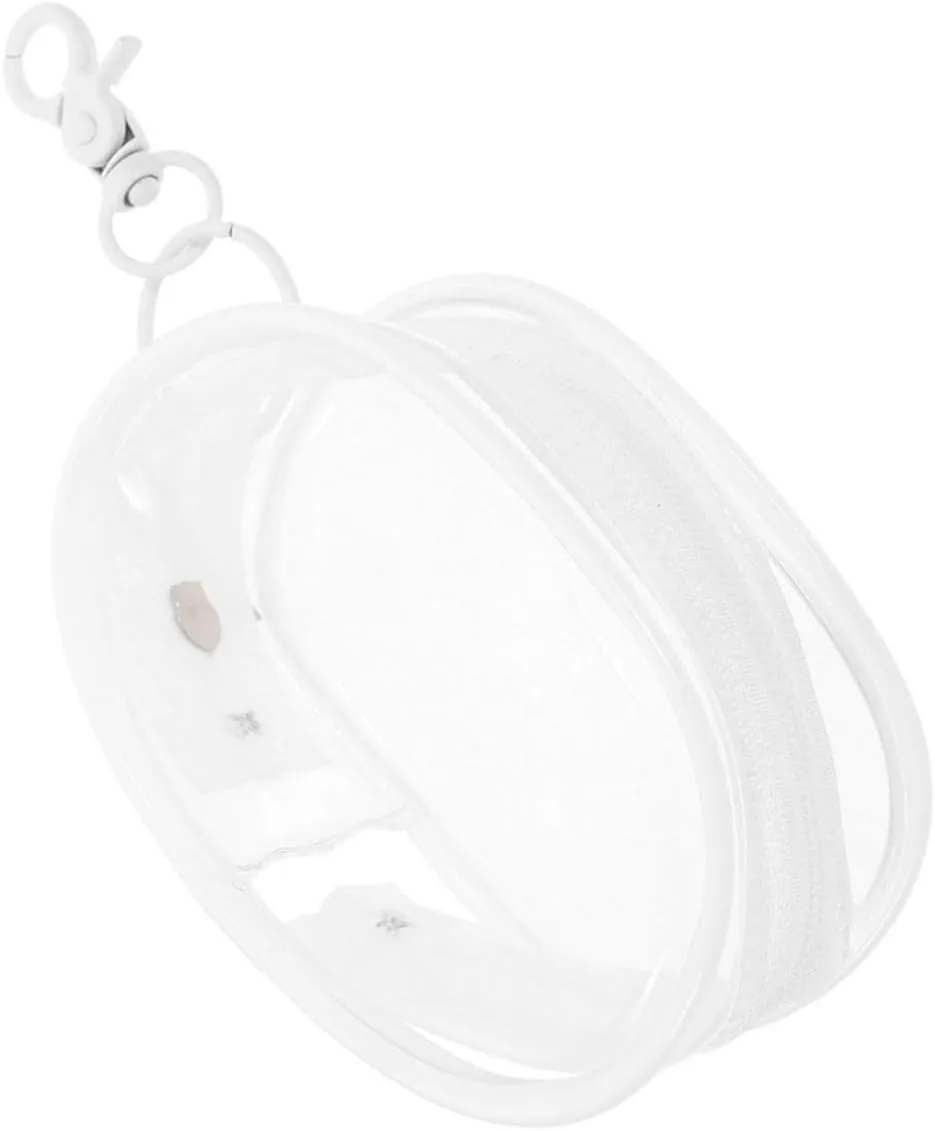 Gadpiparty High Transparency PVC Mini Backpack Keychain Pouch for Doll Display Clear Figure Carrier Case for Collectibles Convenient Travel Accessory for Students and Figures