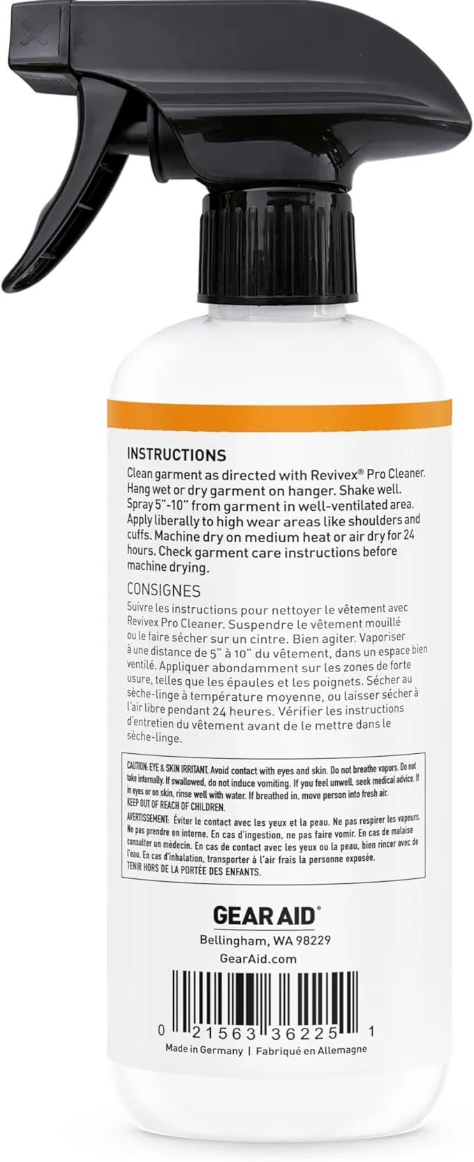 Gear AID Revivex Durable Water Repellent (DWR) Spray for Waterproofing, Restoring Performance on Nylon Jackets, Gore-TEX, Paddle, Snow and Camping Gear