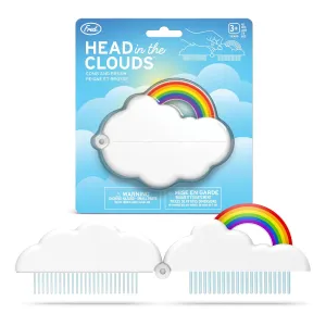 Genuine Fred HEAD IN THE CLOUDS Folding Brush and Comb, Fun Cloud and Rainbow Design, Hair Care Tool and Detangling Comb, Great for Travel and Diaper Bags, Fun Gift and Stocking Stuffer