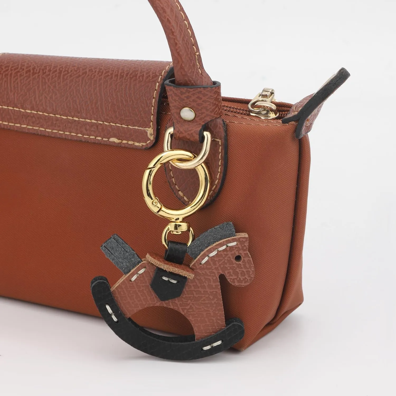 Genuine Leather Bag Charms for Handbags, Horse Keychains for Women, Handmade Horse Purse Charms for Handbags, Crossbody bags, Purses, Backpacks