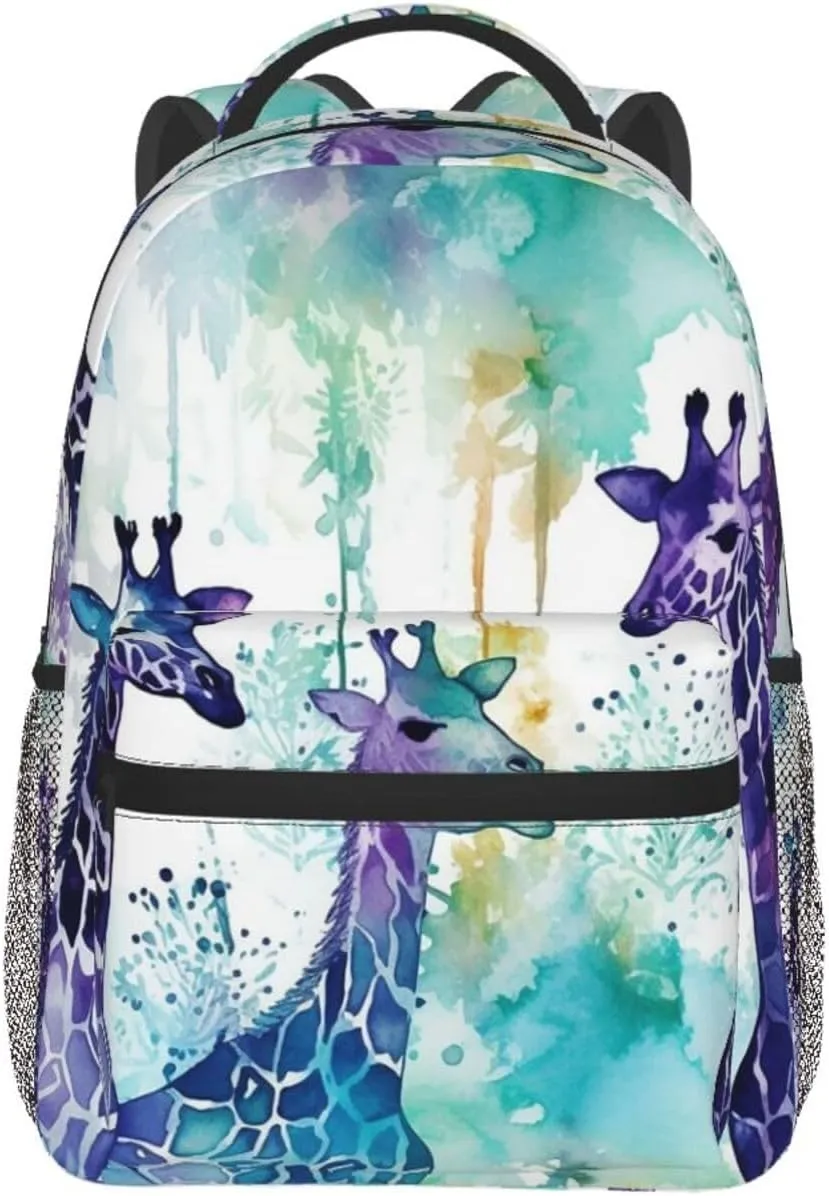 Giraffe Silhouette Backpack for Men Women Casual Daypack Laptop Backpack Computer Bag Travel Laptop Bag