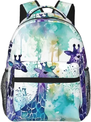 Giraffe Silhouette Backpack for Men Women Casual Daypack Laptop Backpack Computer Bag Travel Laptop Bag