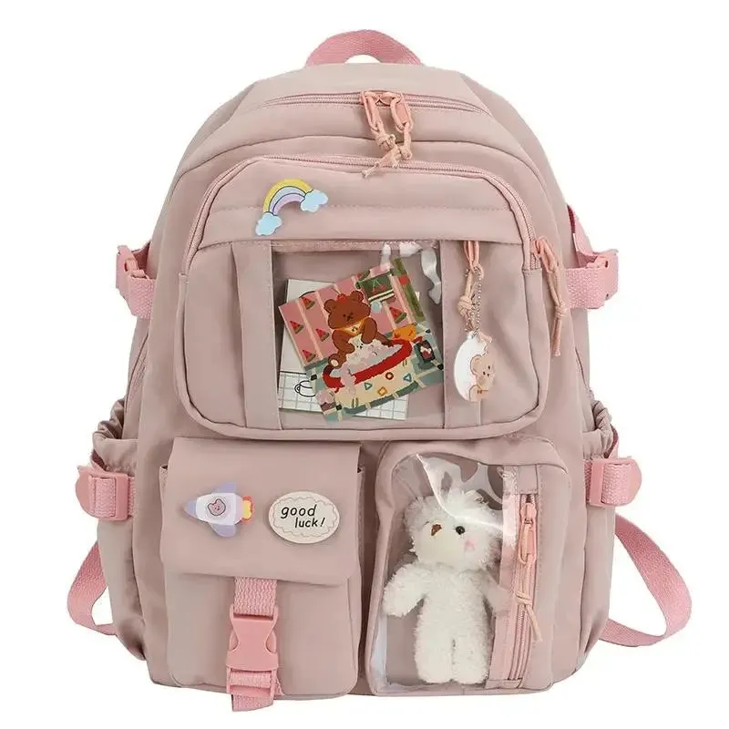 Girl bag Backpacks Cute Waterproof Multi-Pocket Nylon School Backpack for Student Female Girls Kawaii Laptop Book Pack Mochilas
