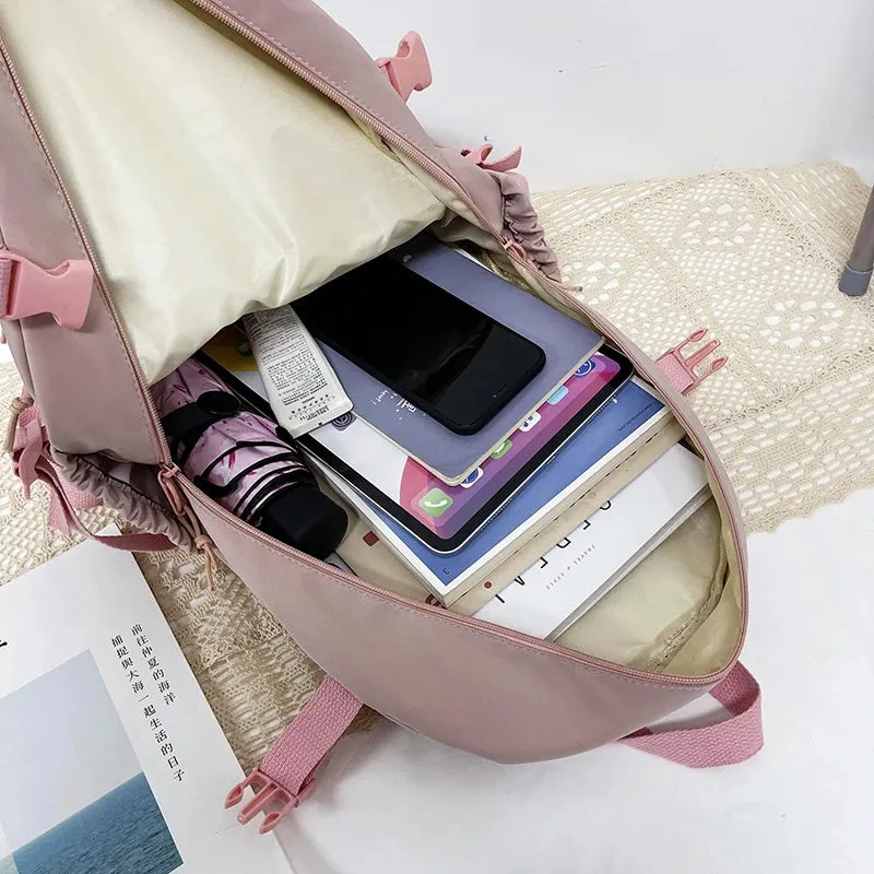 Girl bag Backpacks Cute Waterproof Multi-Pocket Nylon School Backpack for Student Female Girls Kawaii Laptop Book Pack Mochilas