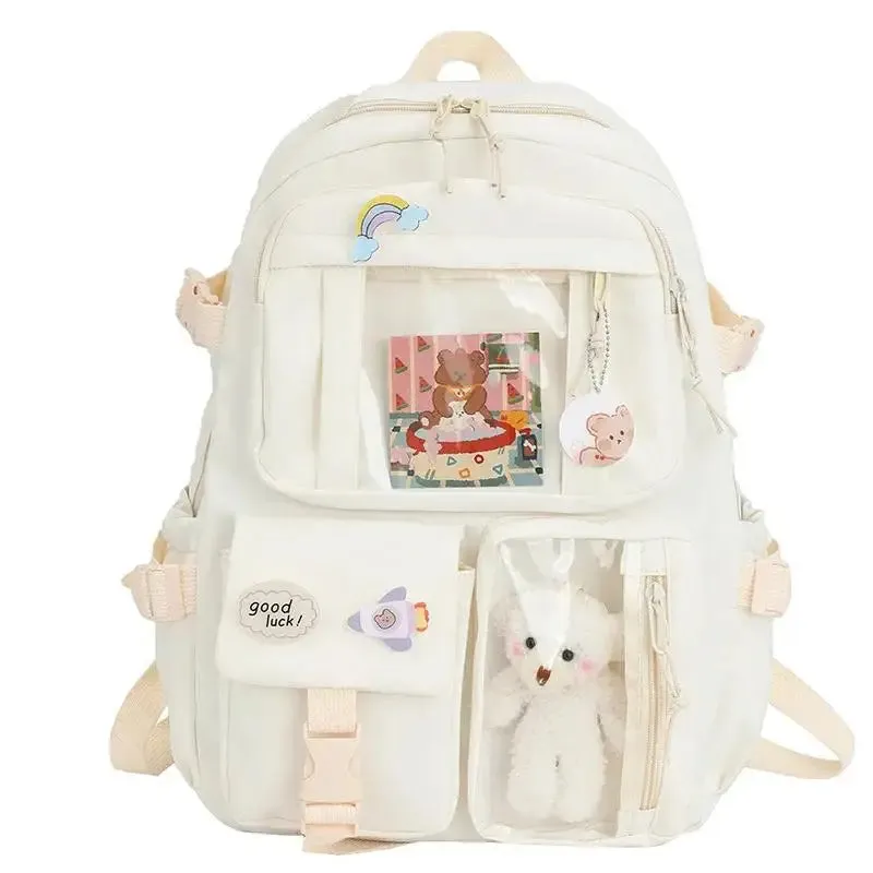 Girl bag Backpacks Cute Waterproof Multi-Pocket Nylon School Backpack for Student Female Girls Kawaii Laptop Book Pack Mochilas