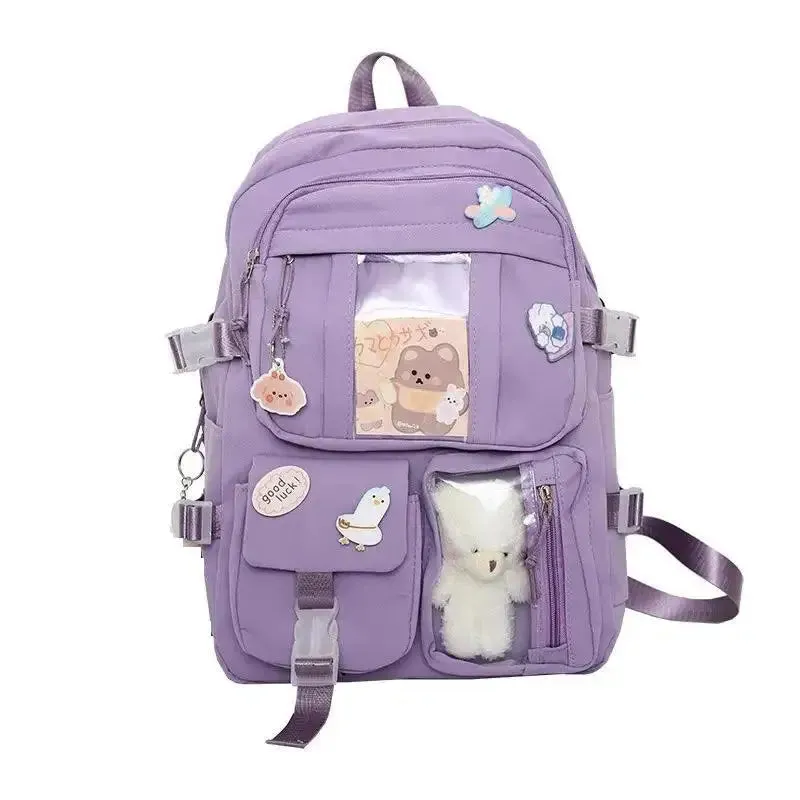 Girl bag Backpacks Cute Waterproof Multi-Pocket Nylon School Backpack for Student Female Girls Kawaii Laptop Book Pack Mochilas