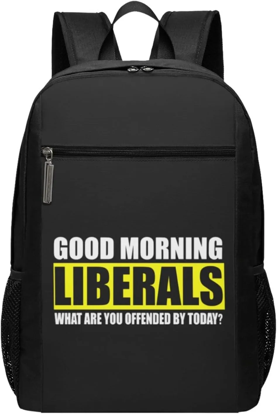 Good Morning Liberals Travel Laptop Backpack, Business Anti Theft Slim Sturdy Laptops Backpacks, College Computer Bag Gift for Men & Women Fits 17 Inch Notebook,Black