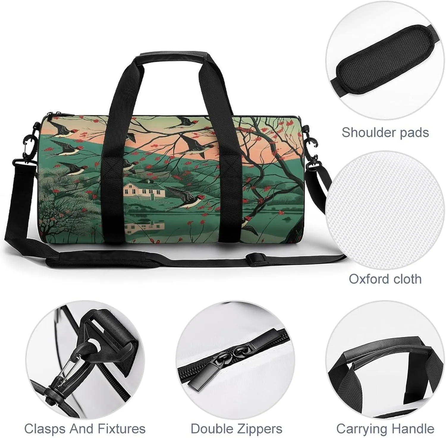 Gym Bag A Few Animal Duffel Bag for Men Women Overnight Bag with Shoe Compartment Workout Bags