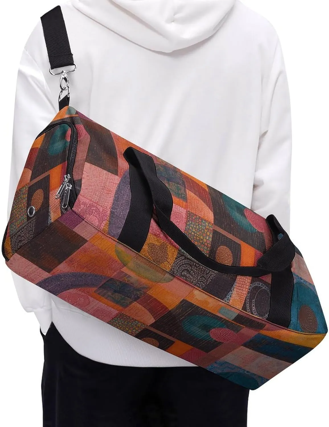 Gym Bag An Abstract Painting Duffel Bag for Men Women Overnight Bag with Shoe Compartment Workout Bags