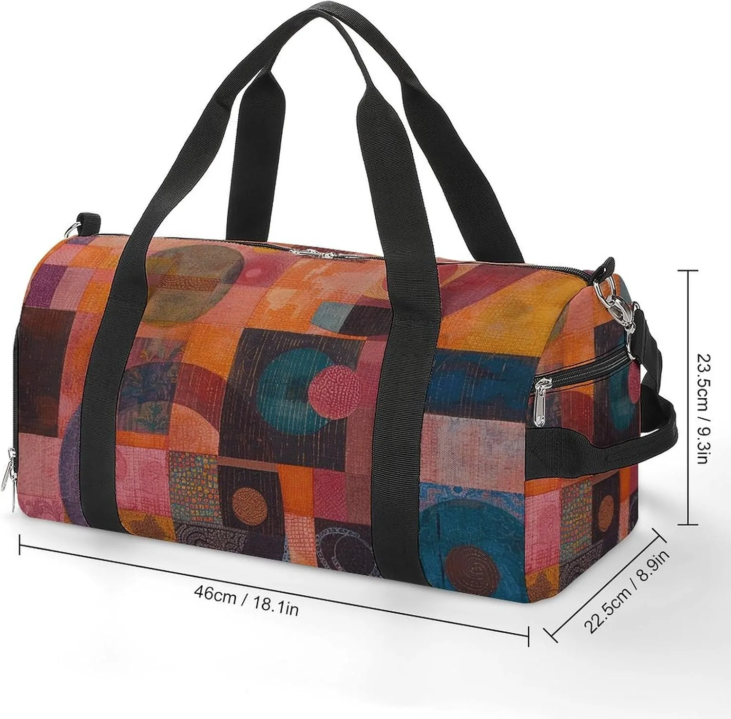 Gym Bag An Abstract Painting Duffel Bag for Men Women Overnight Bag with Shoe Compartment Workout Bags