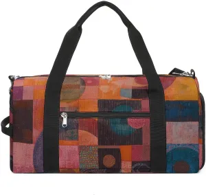 Gym Bag An Abstract Painting Duffel Bag for Men Women Overnight Bag with Shoe Compartment Workout Bags