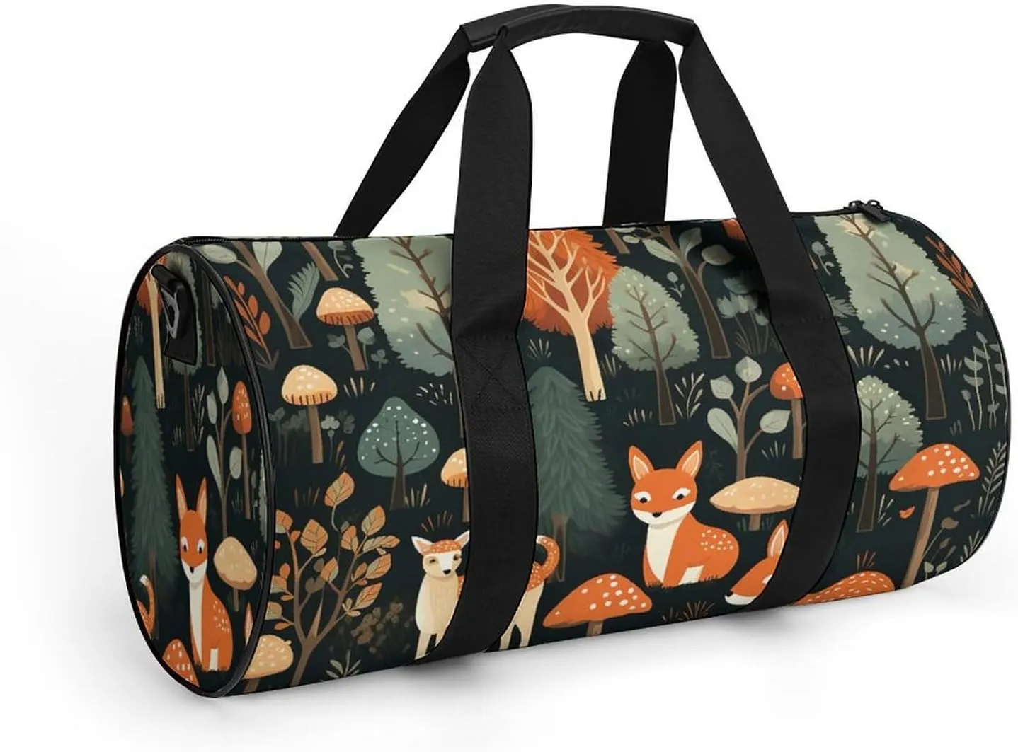 Gym Bag Animals And Woodland Duffel Bag for Men Women Overnight Bag with Shoe Compartment Workout Bags