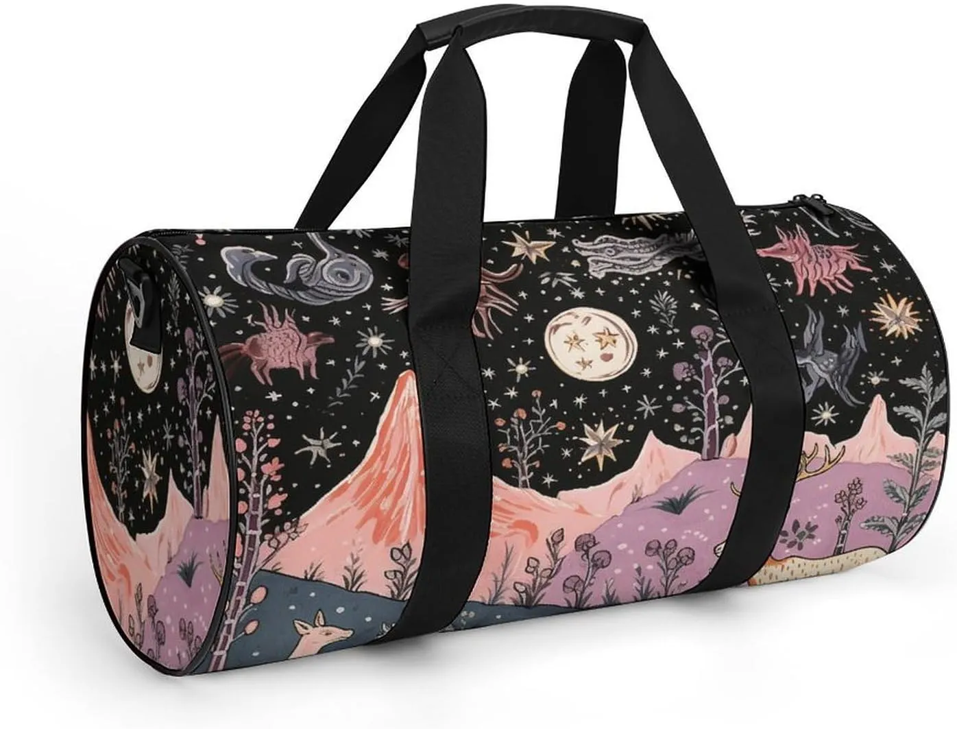 Gym Bag Animals On The Field Duffel Bag for Men Women Overnight Bag with Shoe Compartment Workout Bags