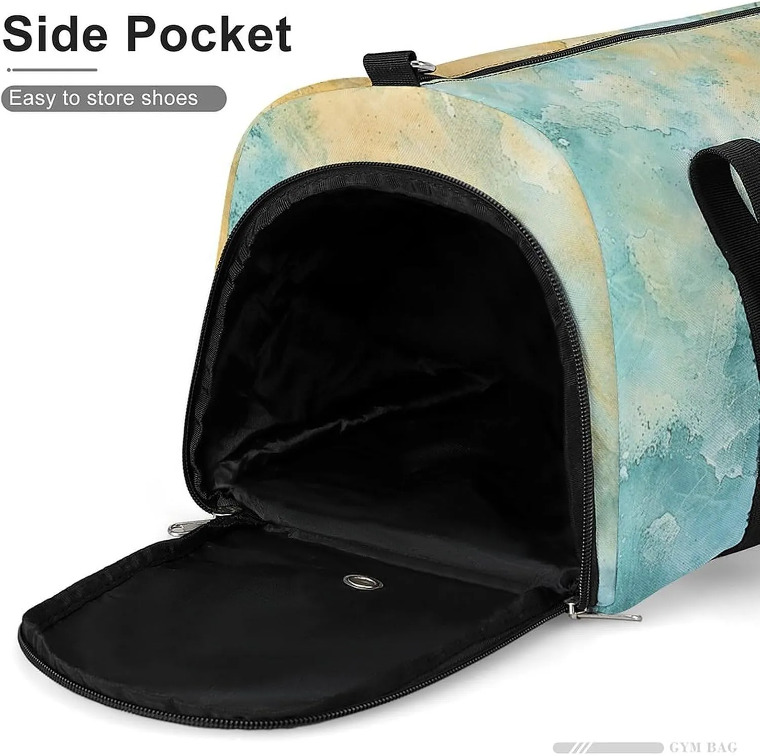 Gym Bag Beautiful Sand Texture Duffel Bag for Men Women Overnight Bag with Shoe Compartment Workout Bags