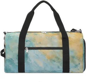 Gym Bag Beautiful Sand Texture Duffel Bag for Men Women Overnight Bag with Shoe Compartment Workout Bags