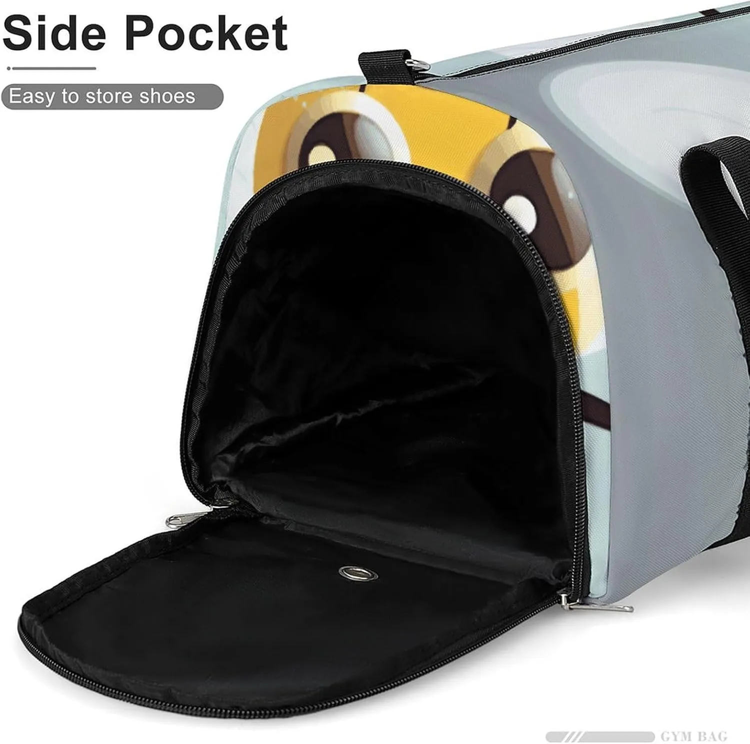 Gym Bag Cartoon Animal Duffel Bag for Men Women Overnight Bag with Shoe Compartment Workout Bags