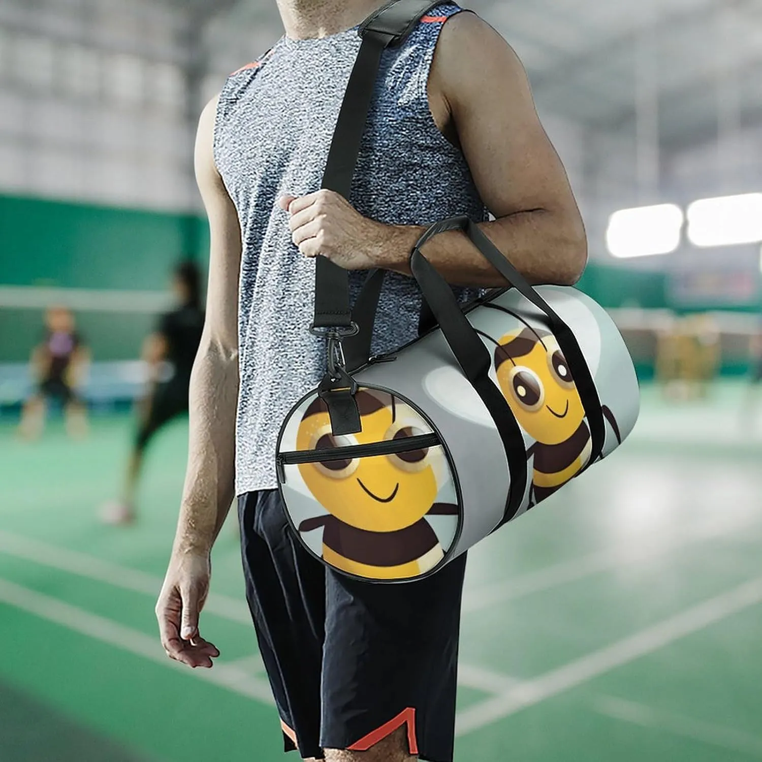 Gym Bag Cartoon Animal Duffel Bag for Men Women Overnight Bag with Shoe Compartment Workout Bags
