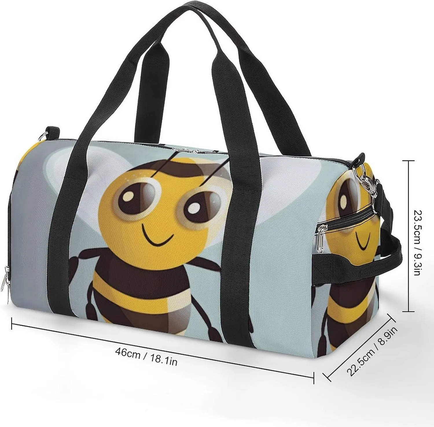Gym Bag Cartoon Animal Duffel Bag for Men Women Overnight Bag with Shoe Compartment Workout Bags