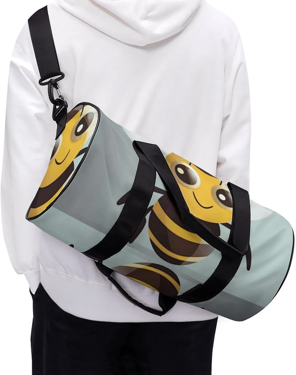 Gym Bag Cartoon Animal Duffel Bag for Men Women Overnight Bag with Shoe Compartment Workout Bags