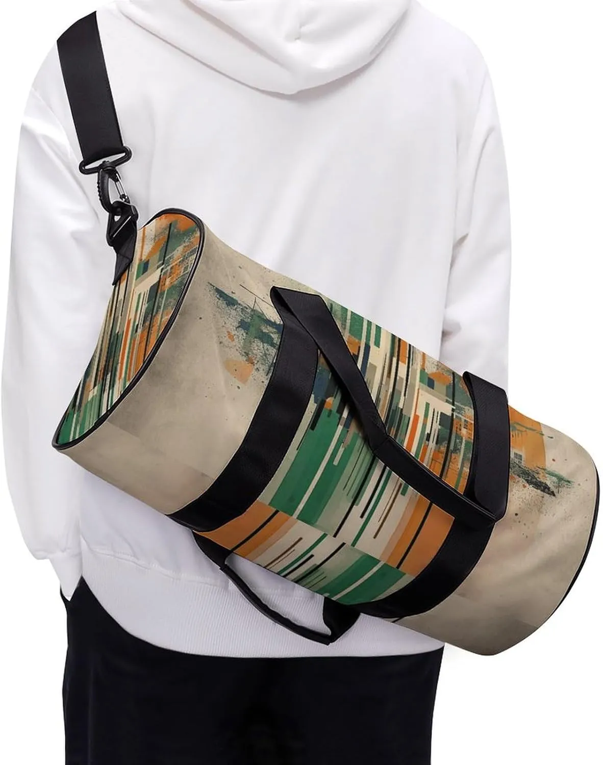 Gym Bag Complex Patterns Duffel Bag for Men Women Overnight Bag with Shoe Compartment Workout Bags
