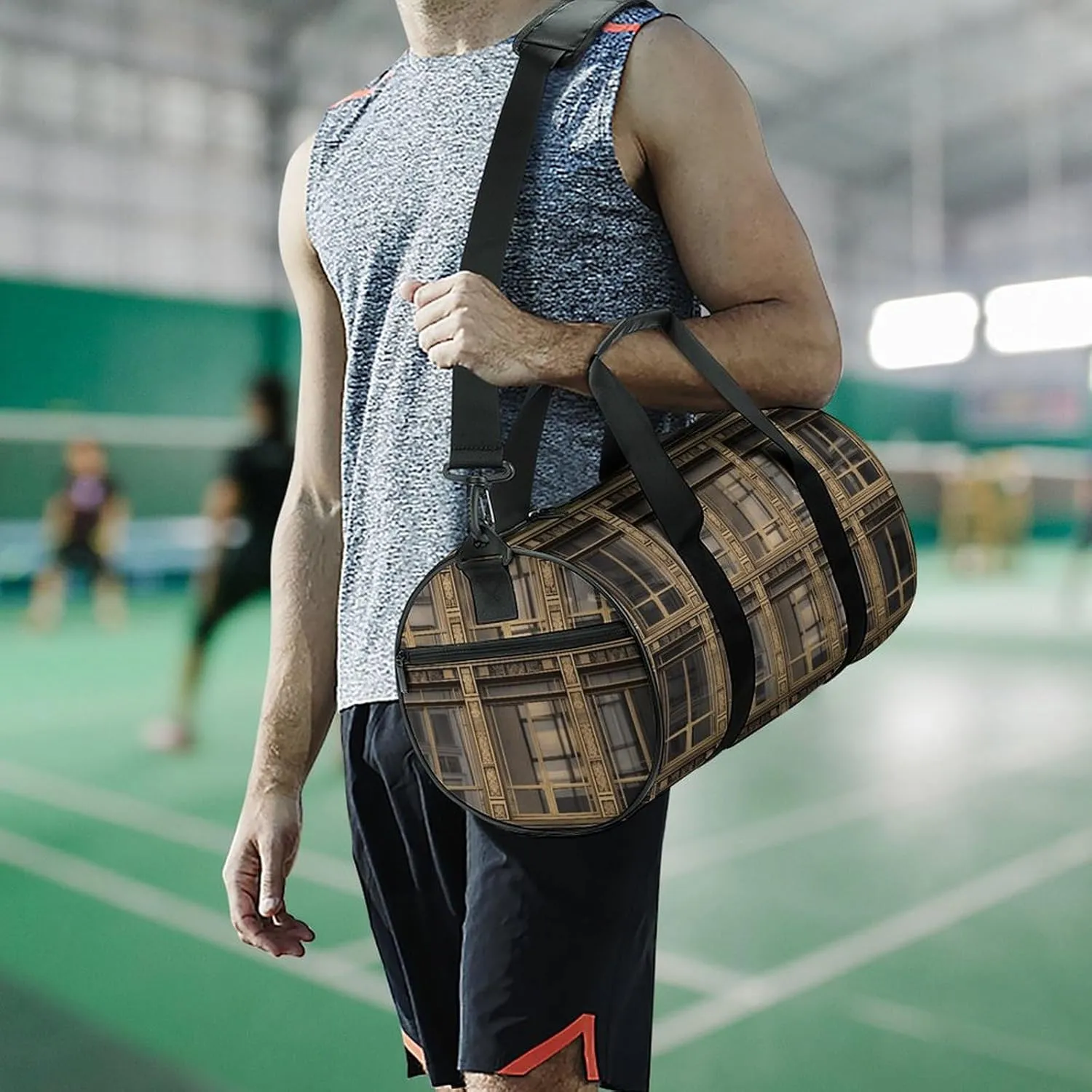 Gym Bag Designed Window Duffel Bag for Men Women Overnight Bag with Shoe Compartment Workout Bags