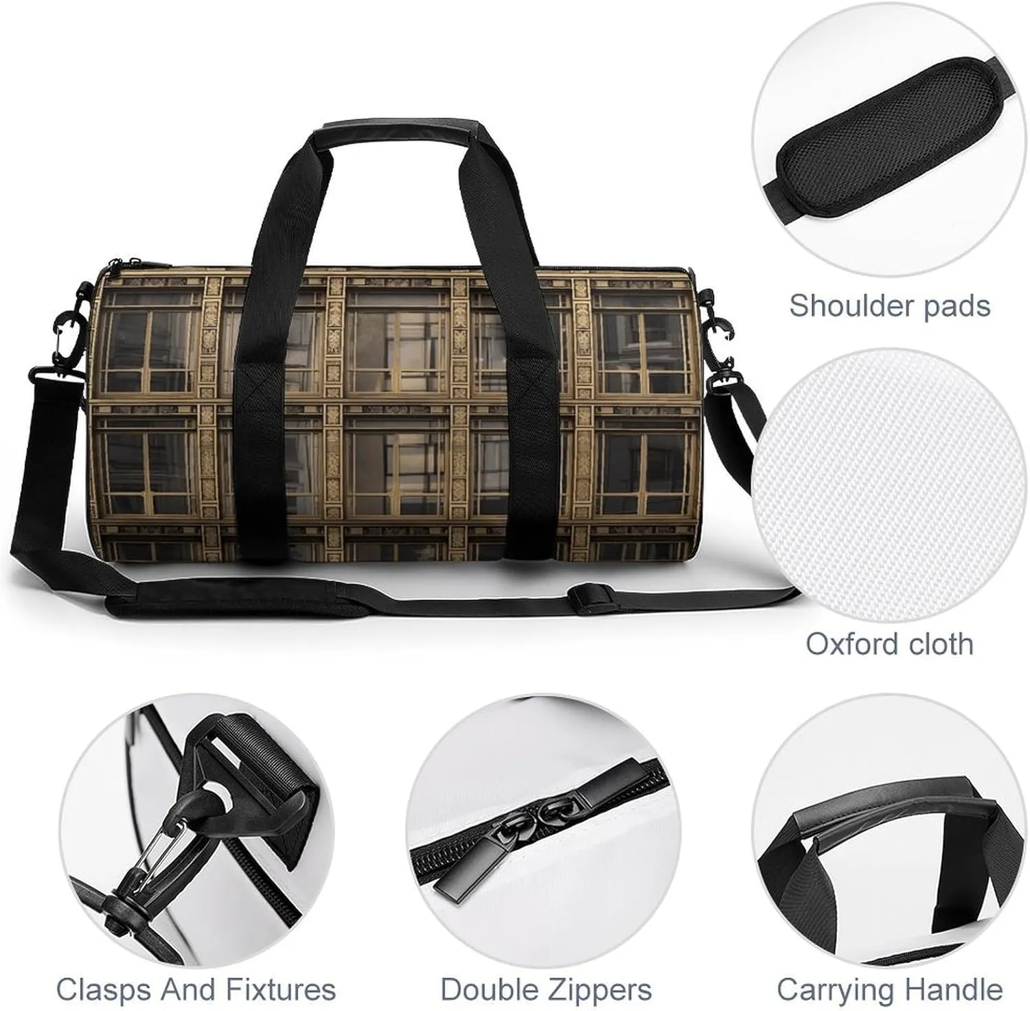 Gym Bag Designed Window Duffel Bag for Men Women Overnight Bag with Shoe Compartment Workout Bags