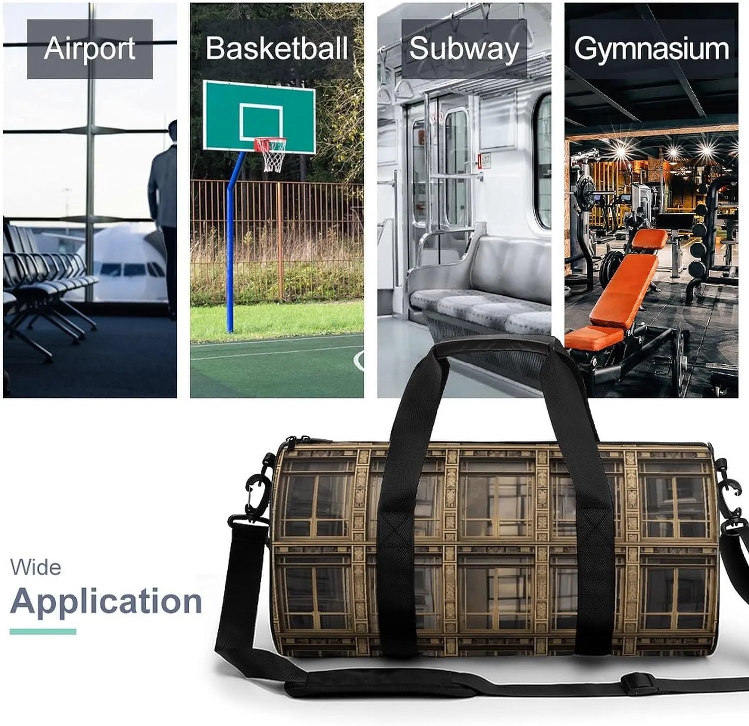 Gym Bag Designed Window Duffel Bag for Men Women Overnight Bag with Shoe Compartment Workout Bags
