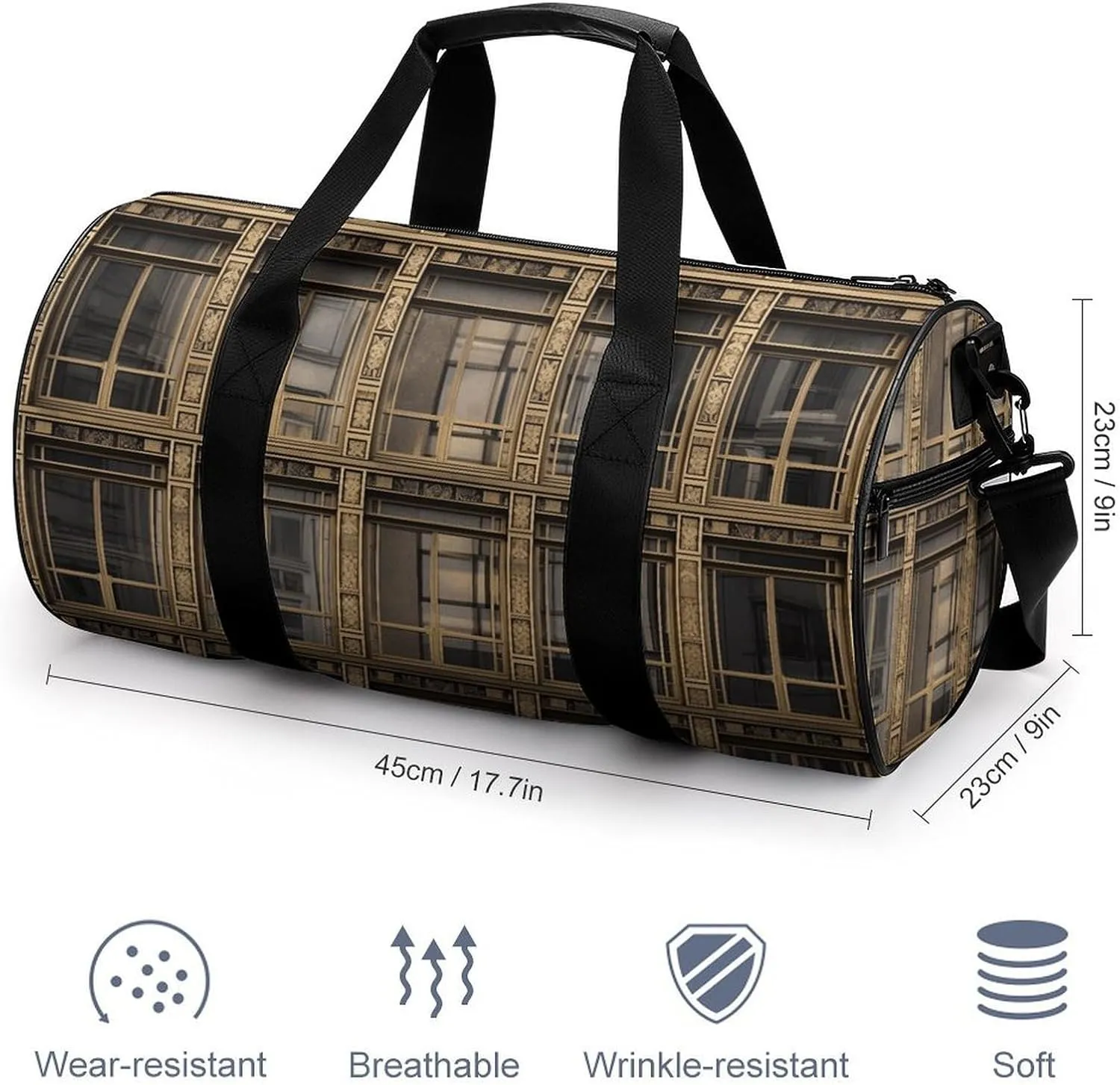 Gym Bag Designed Window Duffel Bag for Men Women Overnight Bag with Shoe Compartment Workout Bags