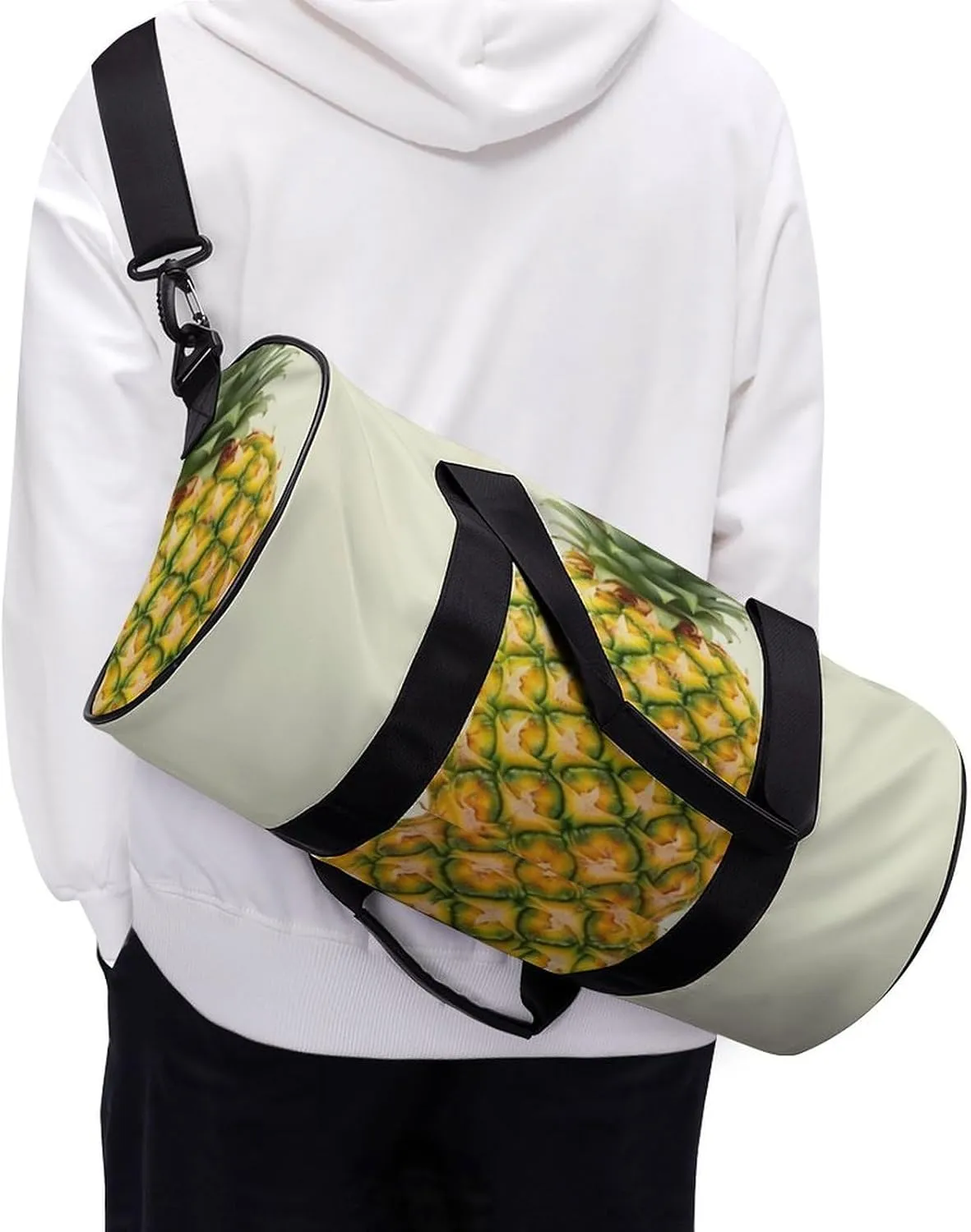 Gym Bag Fresh Pineapple Duffel Bag for Men Women Overnight Bag with Shoe Compartment Workout Bags