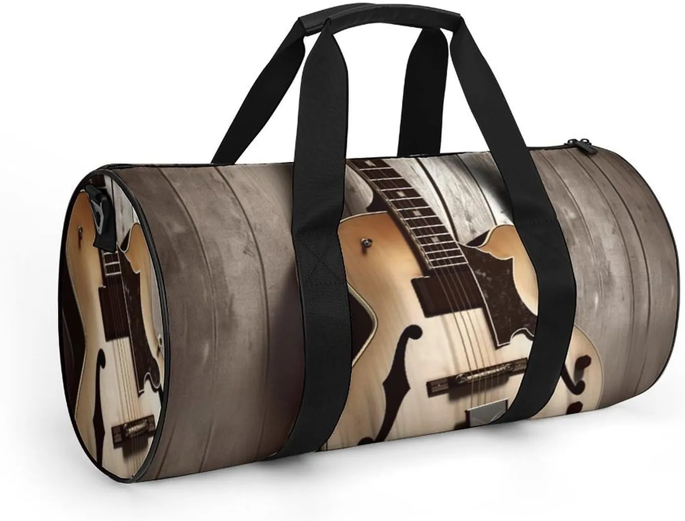 Gym Bag Guitar Pictures Duffel Bag for Men Women Overnight Bag with Shoe Compartment Workout Bags