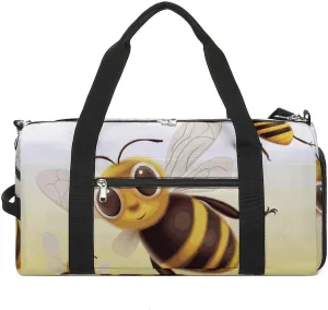 Gym Bag Honey Animal Duffel Bag for Men Women Overnight Bag with Shoe Compartment Workout Bags
