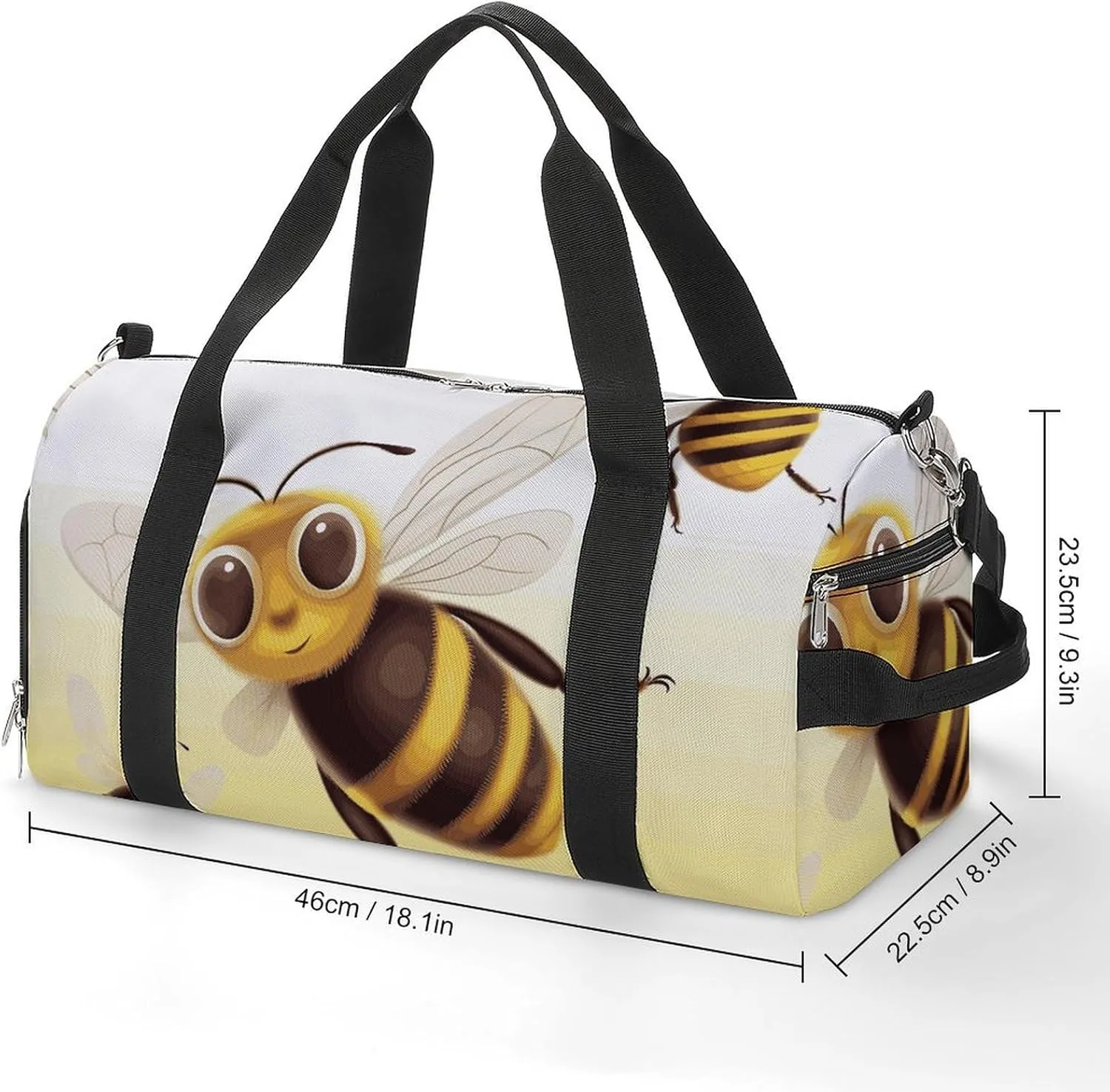 Gym Bag Honey Animal Duffel Bag for Men Women Overnight Bag with Shoe Compartment Workout Bags