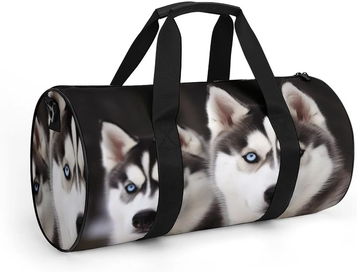 Gym Bag Husky Dog Duffel Bag for Men Women Overnight Bag with Shoe Compartment Workout Bags