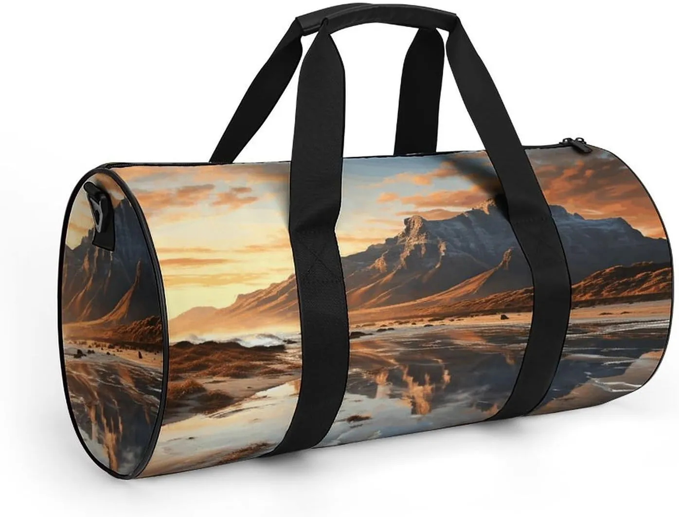 Gym Bag Mountain at Sunrise Duffel Bag for Men Women Overnight Bag with Shoe Compartment Workout Bags
