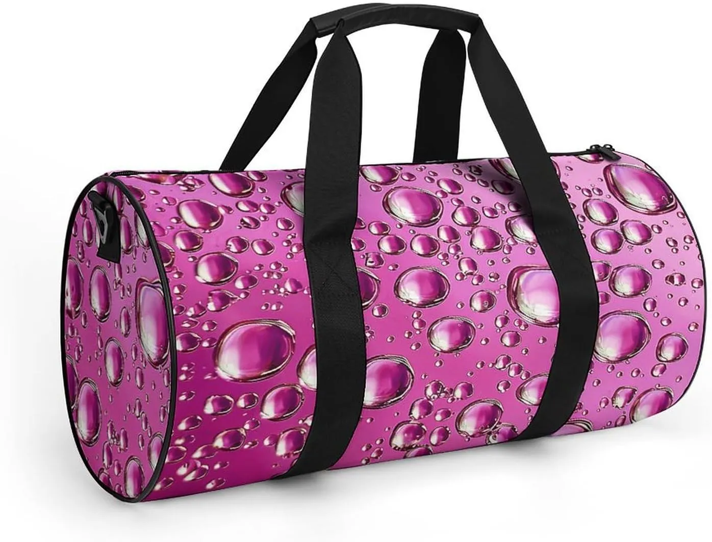 Gym Bag Peach Water Droplets Duffel Bag for Men Women Overnight Bag with Shoe Compartment Workout Bags