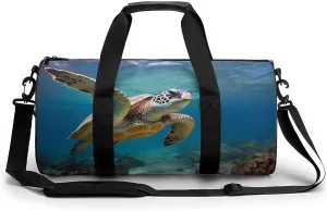 Gym Bag Sea Turtle Duffel Bag for Men Women Overnight Bag with Shoe Compartment Workout Bags