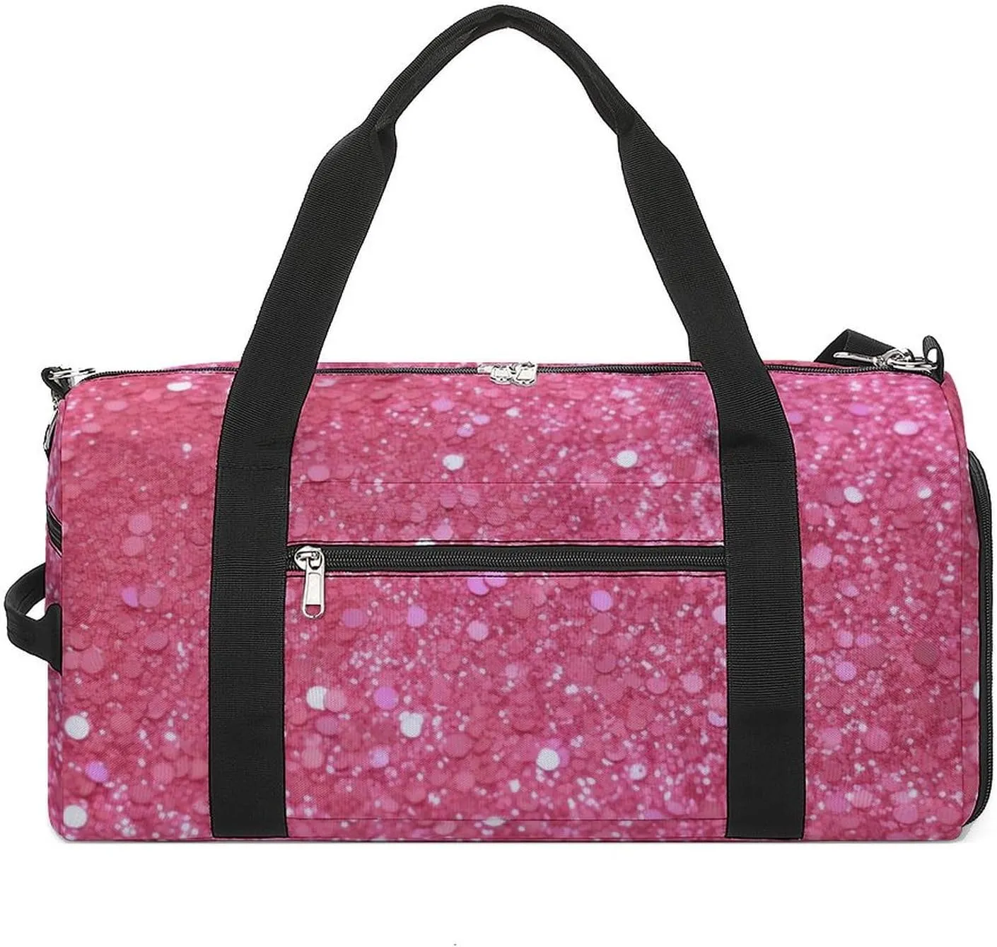 Gym Bag Sparkling Glitter Duffel Bag for Men Women Overnight Bag with Shoe Compartment Workout Bags