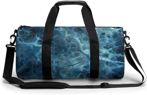 Gym Bags for Men Women Blue Neuron Picture Duffle Bag Travel Overnight Bag with Shoe Compartment Tote Bags