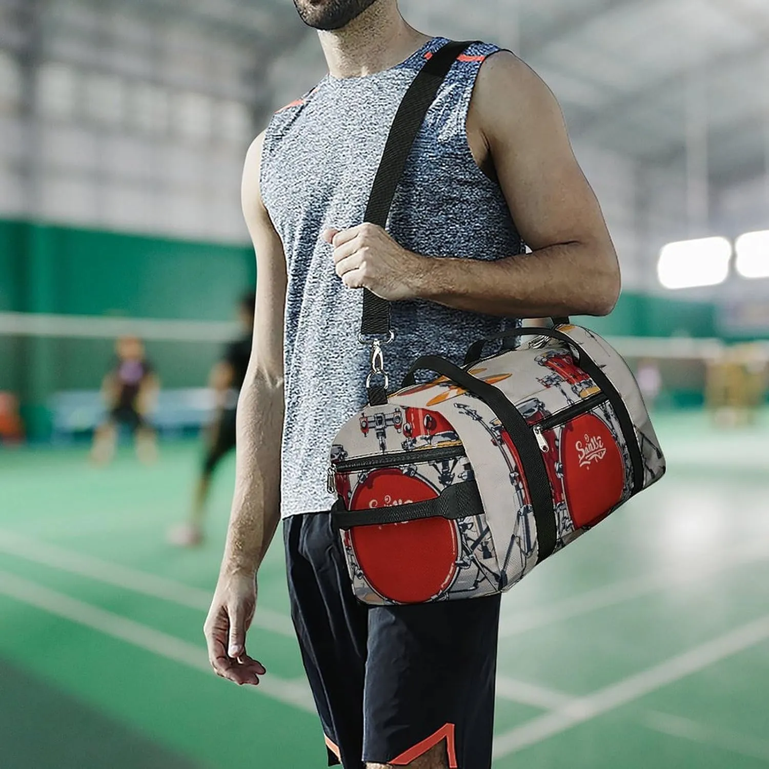 Gym Bags for Men Women Concert Party Duffle Bag Travel Overnight Bag with Shoe Compartment Tote Bags