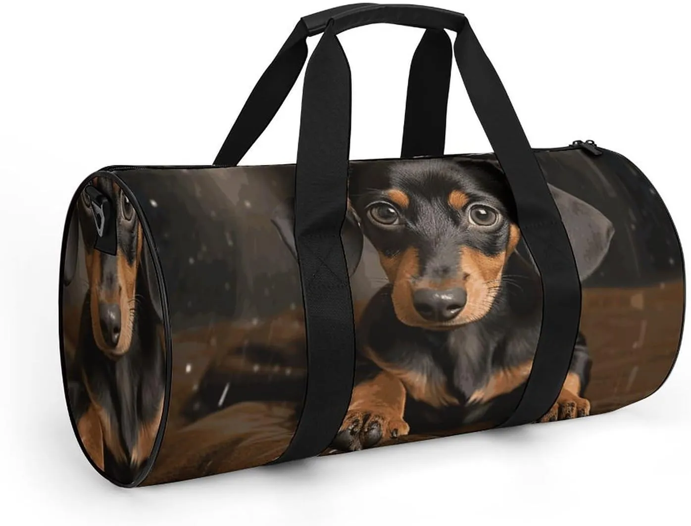 Gym Bags for Men Women Cute Dachshund Duffle Bag Travel Overnight Bag with Shoe Compartment Tote Bags