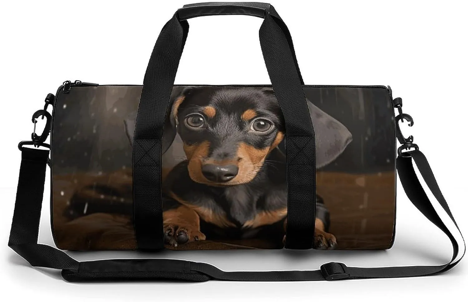Gym Bags for Men Women Cute Dachshund Duffle Bag Travel Overnight Bag with Shoe Compartment Tote Bags