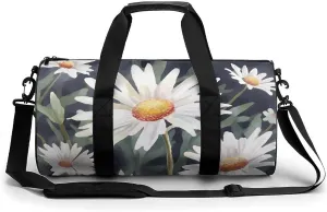 Gym Bags for Men Women Daisy Duffle Bag Travel Overnight Bag with Shoe Compartment Tote Bags