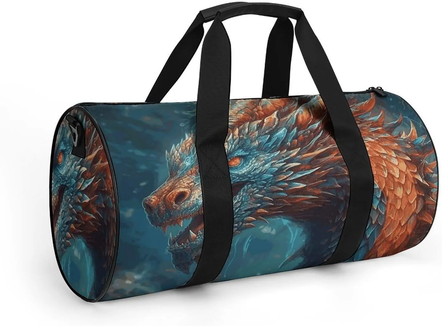 Gym Bags for Men Women Dragon Art Duffle Bag Travel Overnight Bag with Shoe Compartment Tote Bags