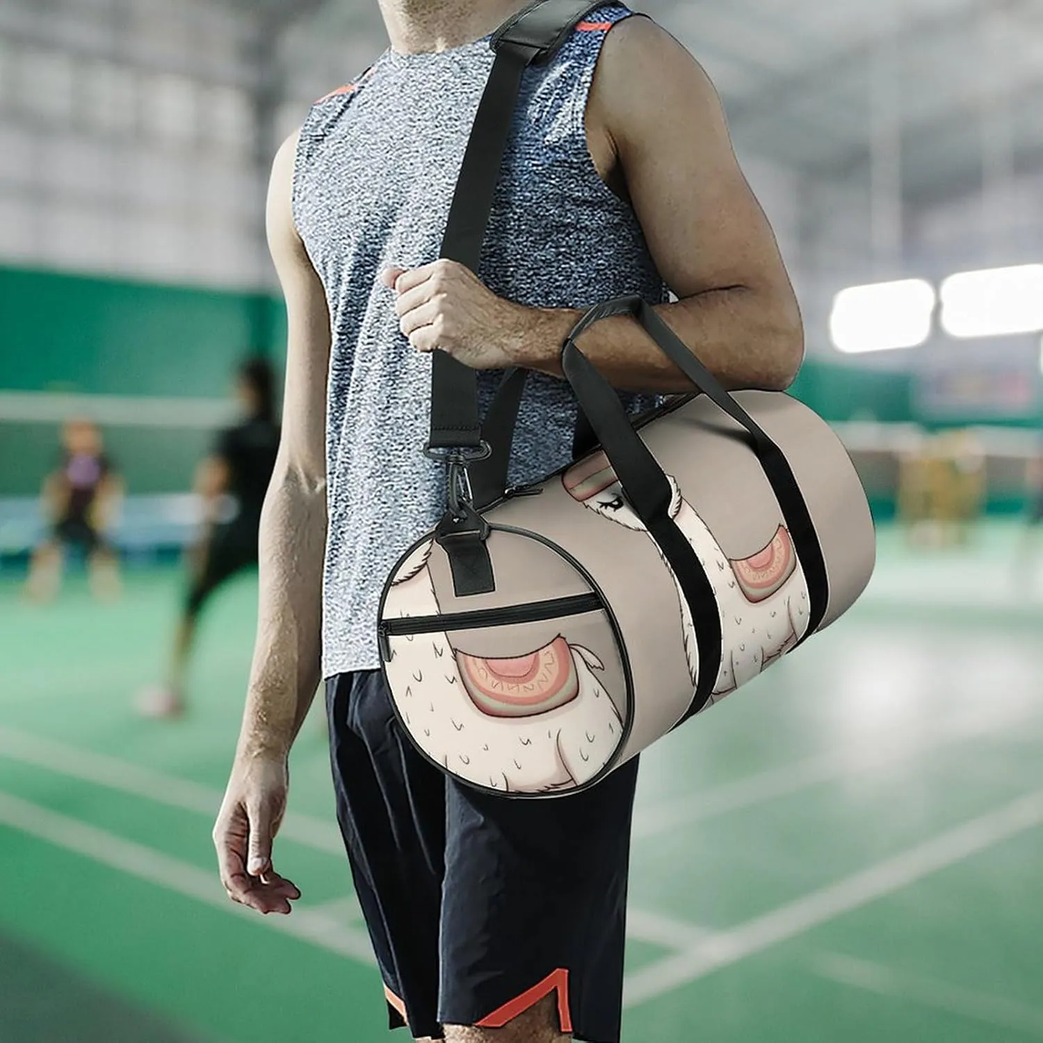Gym Bags for Men Women No Drama Llama Duffle Bag Travel Overnight Bag with Shoe Compartment Tote Bags