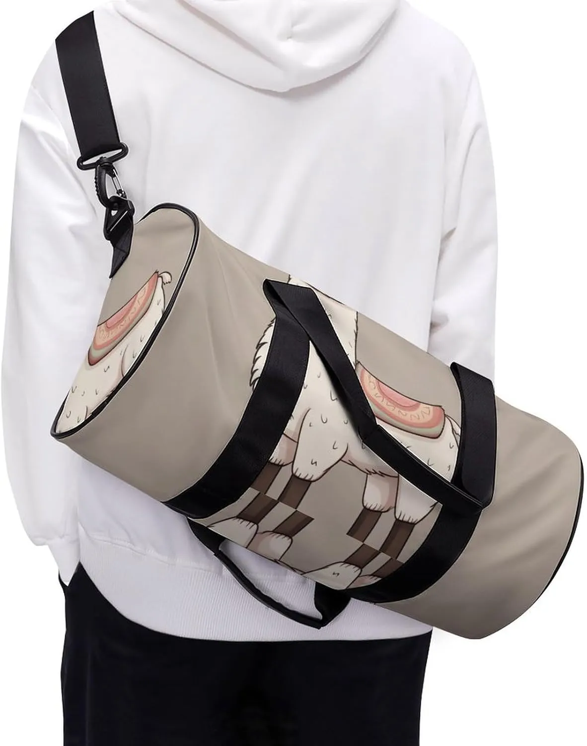 Gym Bags for Men Women No Drama Llama Duffle Bag Travel Overnight Bag with Shoe Compartment Tote Bags
