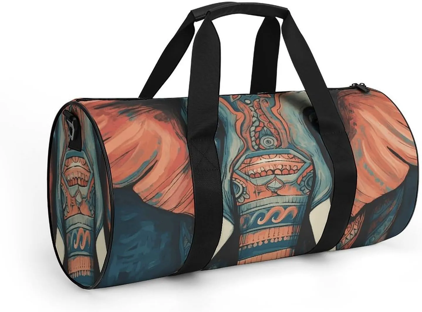 Gym Bags Small Abstract Elephant Duffel Bag Overnight Bag with Shoe Compartment Carryon Bag for Men Women