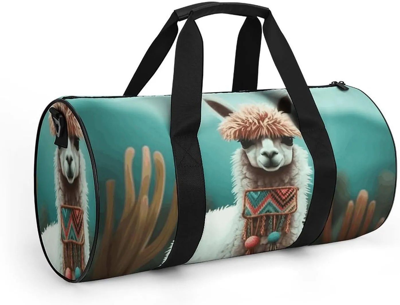 Gym Bags Small Alpaca Duffel Bag Overnight Bag with Shoe Compartment Carryon Bag for Men Women
