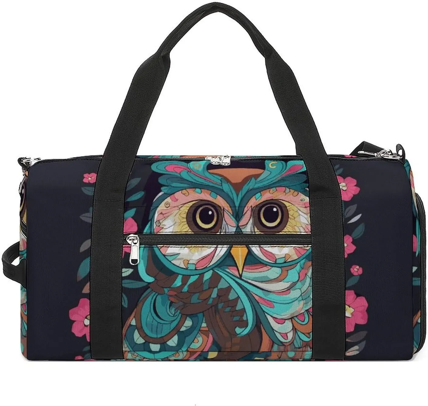 Gym Bags Small Anime Owl Duffel Bag Overnight Bag with Shoe Compartment Carryon Bag for Men Women