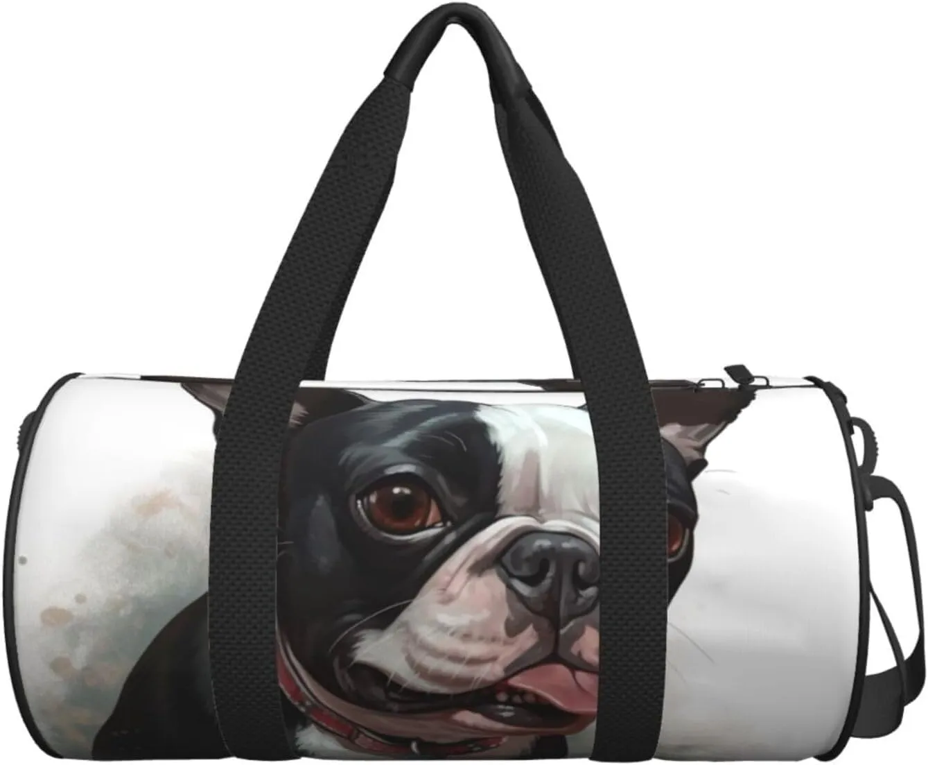 Gym Bags Small Boston Terrier Duffel Bag Overnight Bag with Shoe Compartment Carryon Bag for Men Women