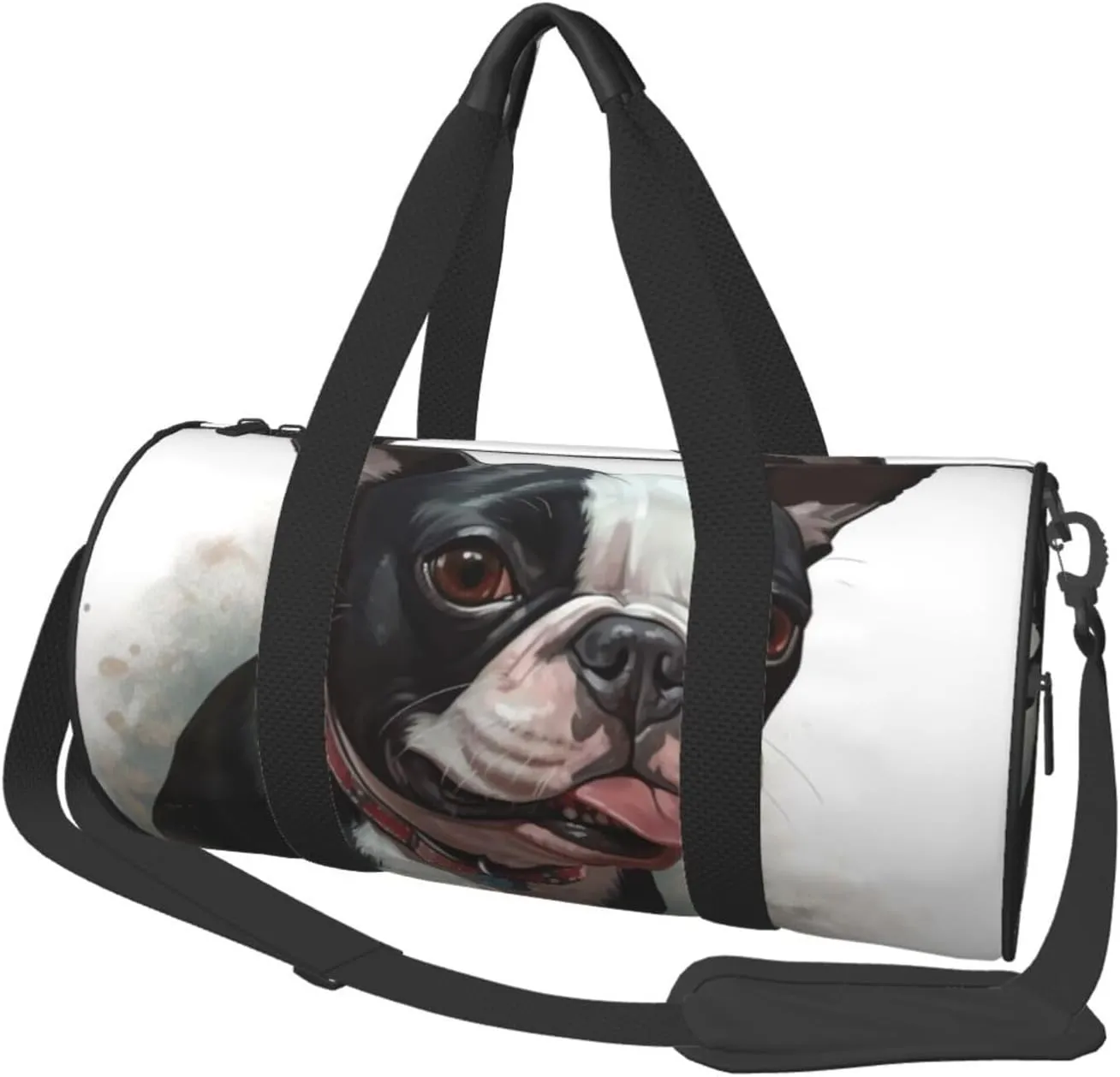 Gym Bags Small Boston Terrier Duffel Bag Overnight Bag with Shoe Compartment Carryon Bag for Men Women